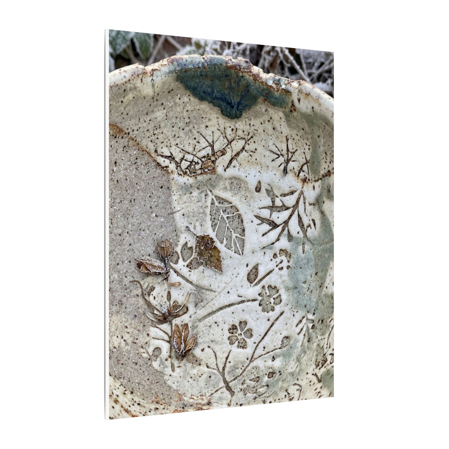 Ceramic Bowl Winter Canvas Art | Japandi Earthy Design