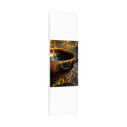 Kintsugi Ceramic Bowl in Golden Hour | Gold Vein Canvas Art
