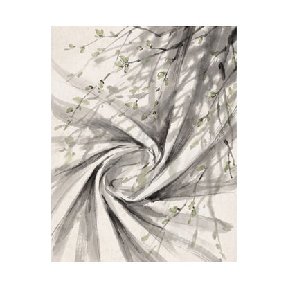 Silk Drape Wall Art Print | Spring Zen Sumi E Art