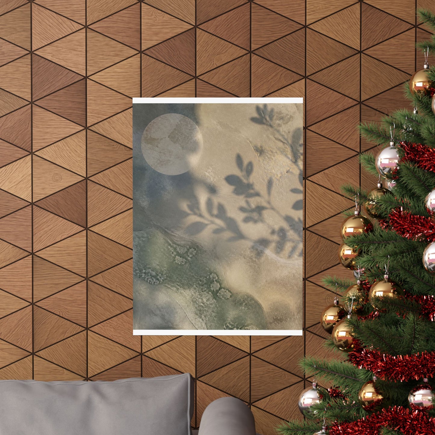 Winter Shadow Play Texture Wall Art Print | Cozy Decor