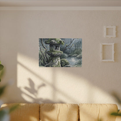 Moonlight Stone Lantern Canvas Art - Japandi Seijaku