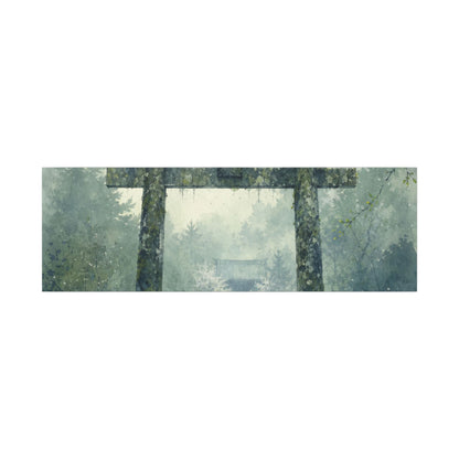 Earthy Torii Gate Canvas Art - Watercolor Japandi
