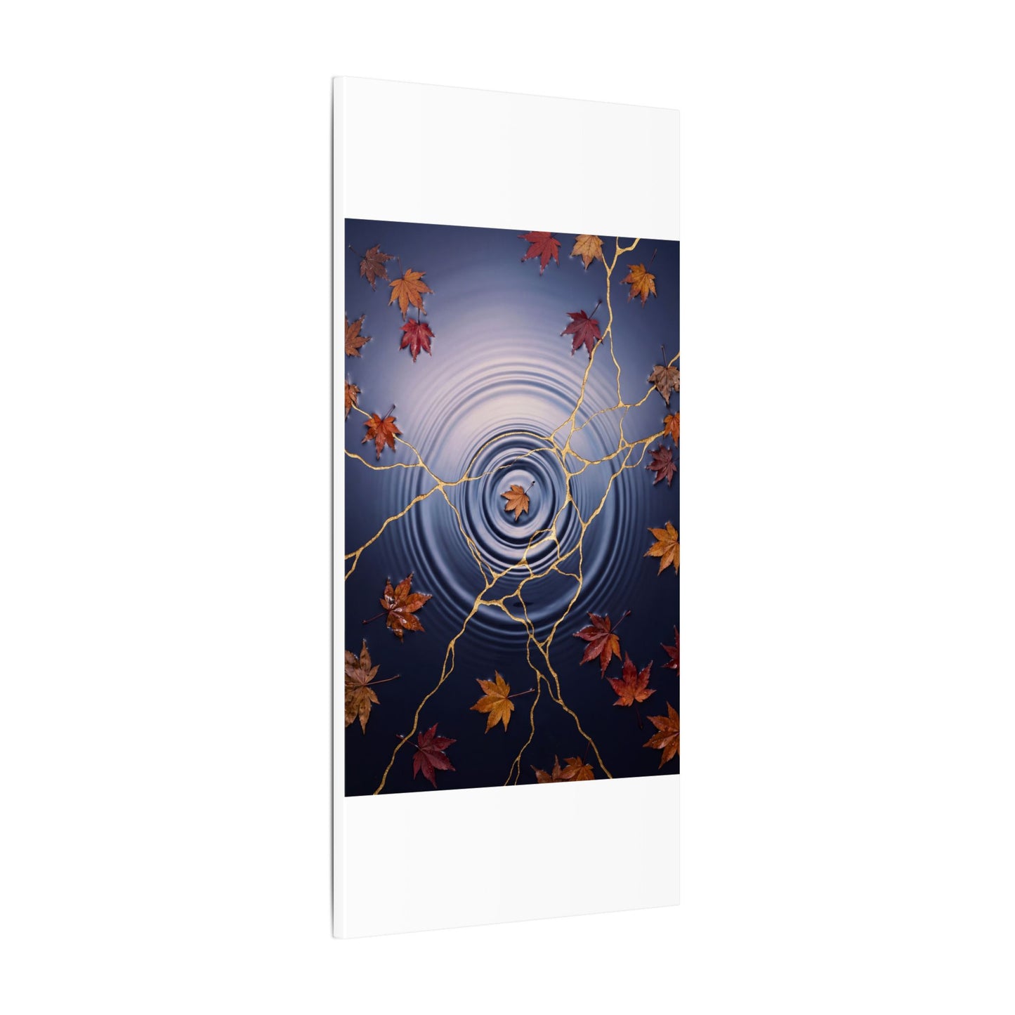 Kintsugi Water Ripple in Dawn | Gold Vein Canvas Art
