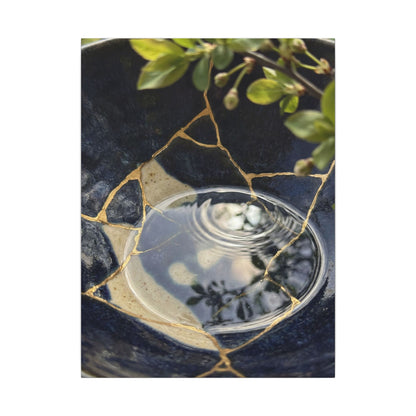 Water Ripple Spring Canvas Art | Kintsugi Beautiful Design