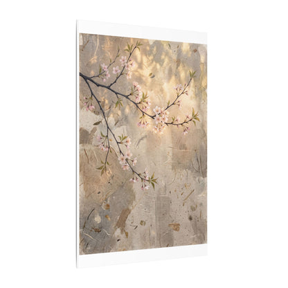 Summer Cherry Blossom Texture Canvas Art | Neutral Decor