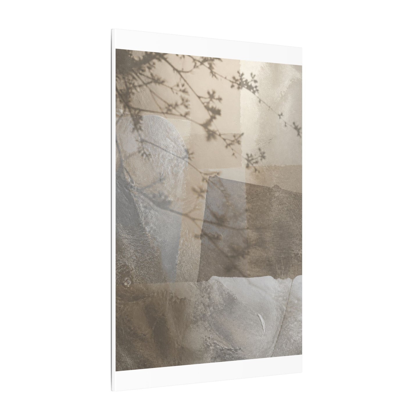 Neutral Shadow Play Canvas Art - Texture Japandi