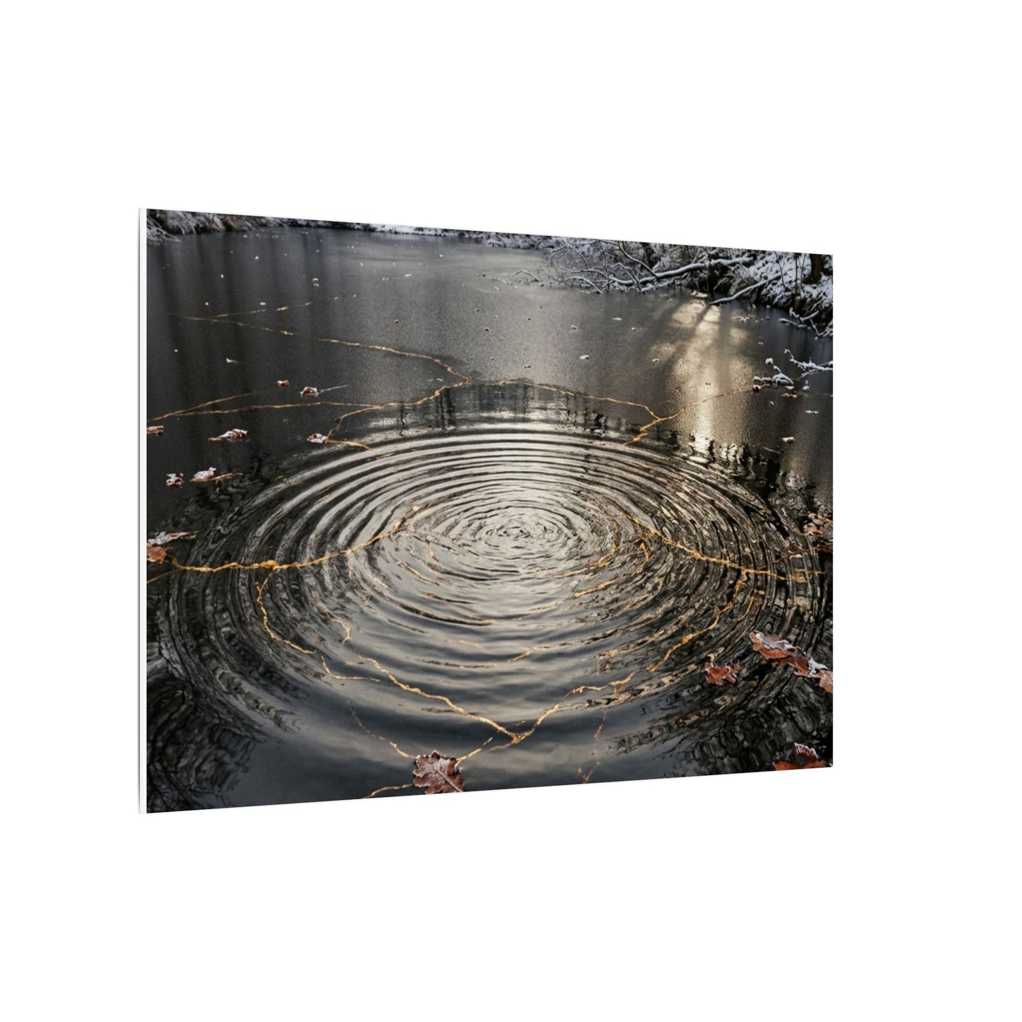 Water Ripple Broken Beauty Canvas Art | Artful Kintsugi Art
