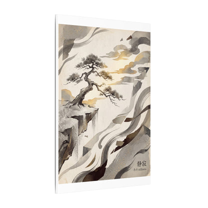 Golden Hour Pine Tree Canvas Art - Japandi Seijaku