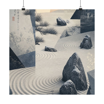 Dawn Rock Garden Wall Art Print - Zen Seijaku