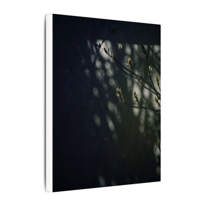 Dark Japandi Shoji Screen in Dappled | Moody Minimal Canvas Art
