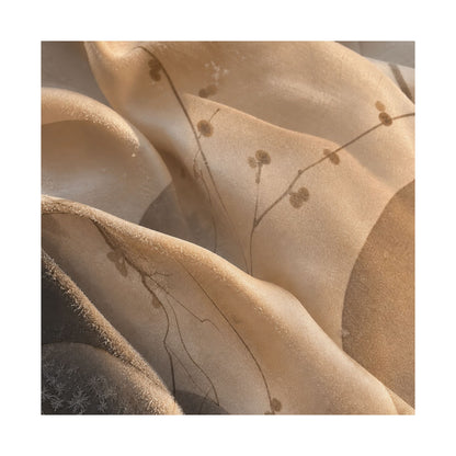 Silk Drape Winter Wall Art Print | Japandi Cozy Design