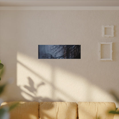 Shadow Play Moody Minimal Canvas Art | Moody Dark Japandi Art