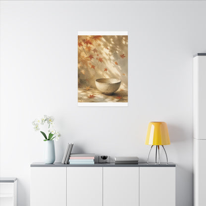 Japandi Ceramic Bowl in Dappled | Watercolor Canvas Art
