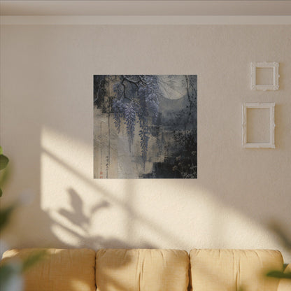 Winter Wisteria Texture Canvas Art | Elegant Decor