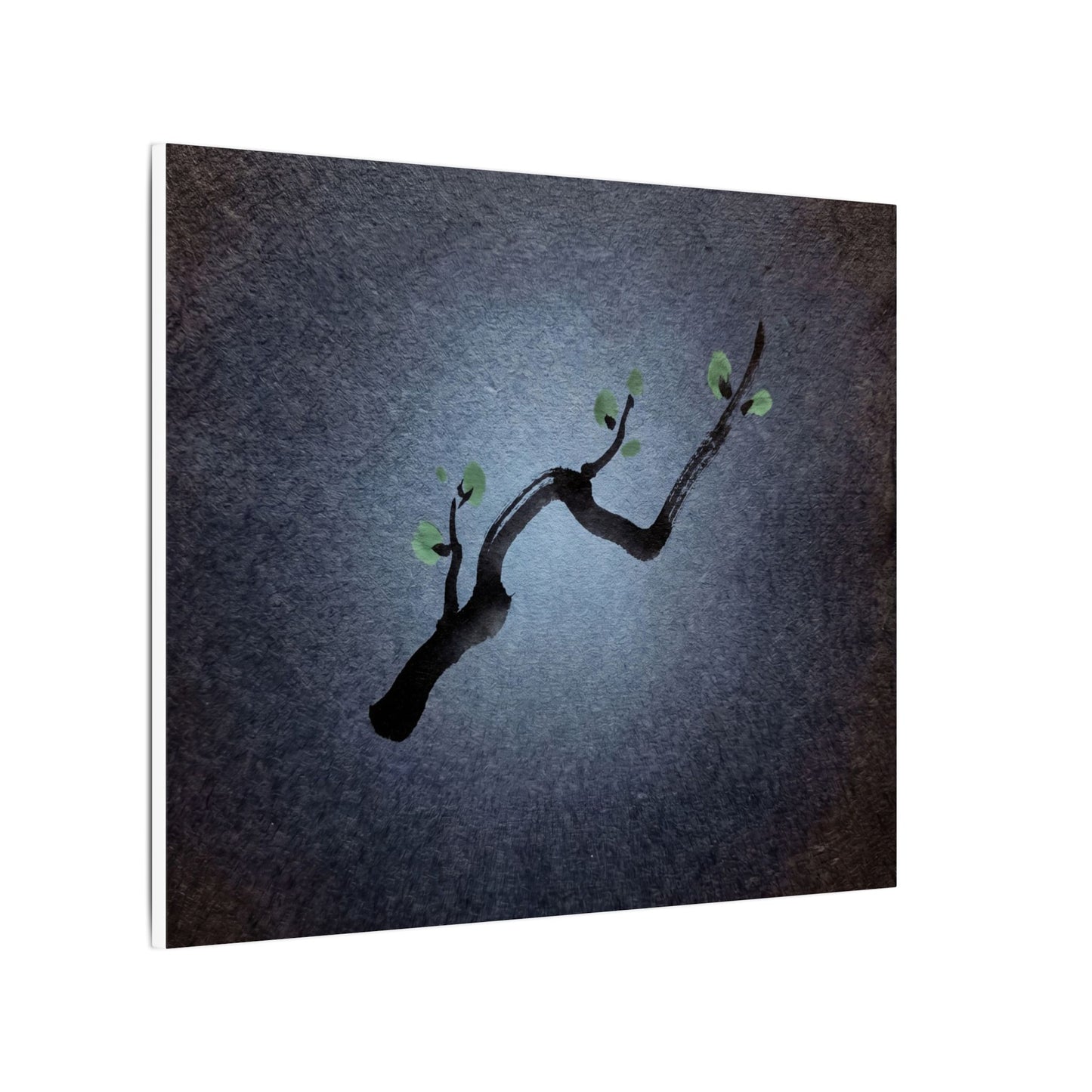 Ink Brushstroke Canvas Art | Spring Dark Japandi Moody Minimal Art