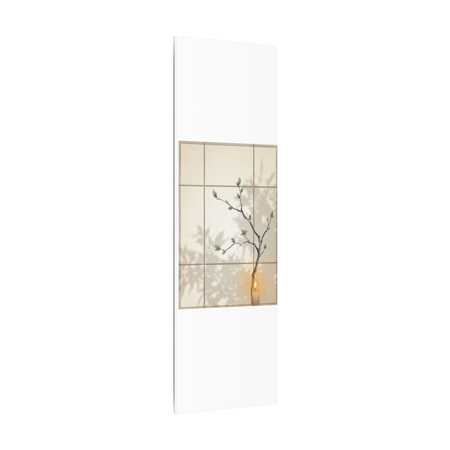 Shoji Screen Spring Canvas Art | Japandi Cozy Design