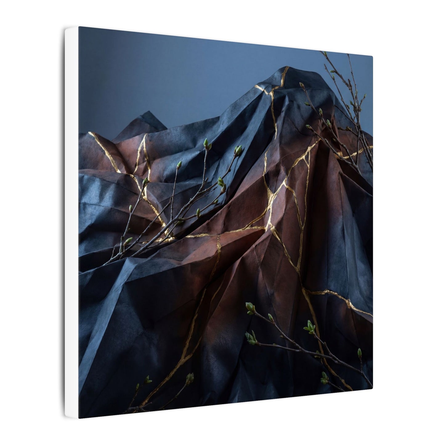Paper Fold Broken Beauty Canvas Art | Philosophical Kintsugi Art