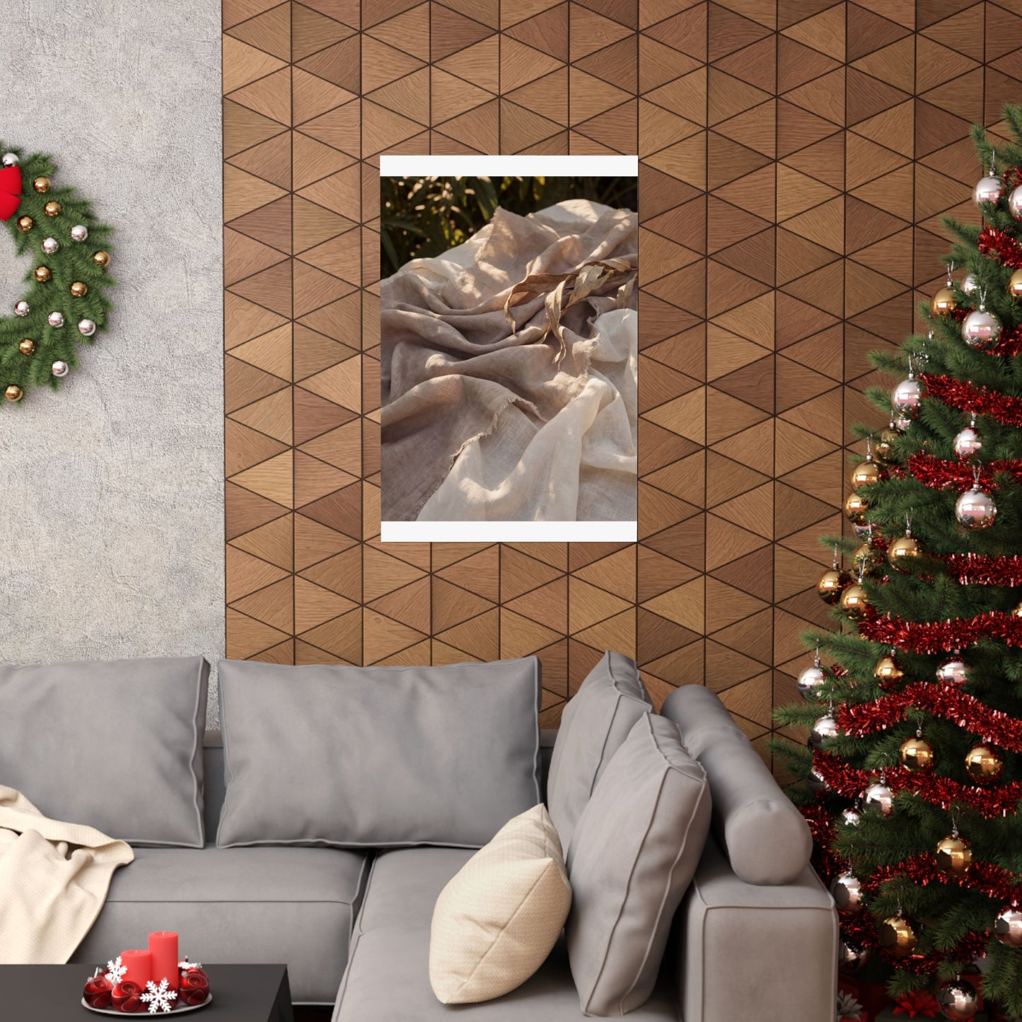 Silk Drape Wall Art Print | Summer Japandi Texture Art