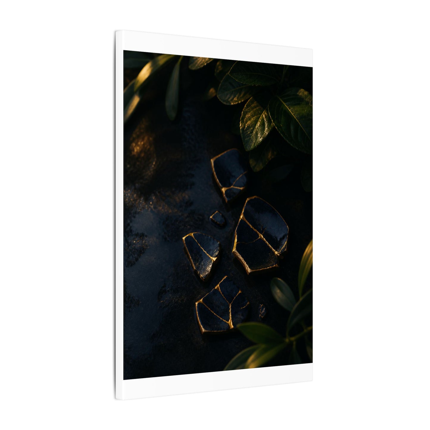 Summer Broken Pottery Moody Minimal Canvas Art | Atmospheric Decor