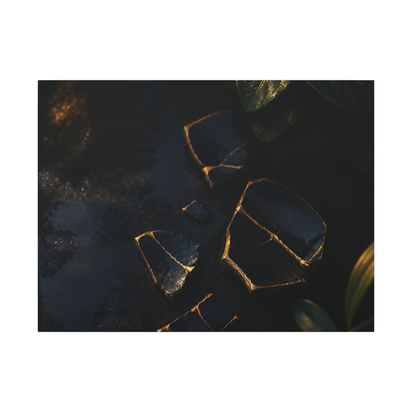 Summer Broken Pottery Moody Minimal Canvas Art | Atmospheric Decor