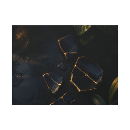 Summer Broken Pottery Moody Minimal Canvas Art | Atmospheric Decor