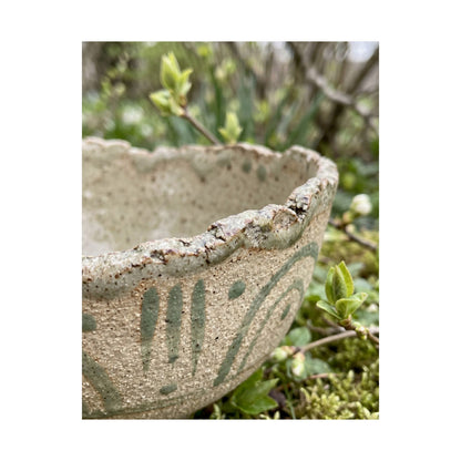 Ceramic Bowl Japanese Pattern Wall Art Print | Earthy Japandi Art