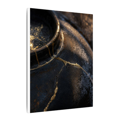 Kintsugi Rust Patina in Golden Hour | Broken Beauty Canvas Art