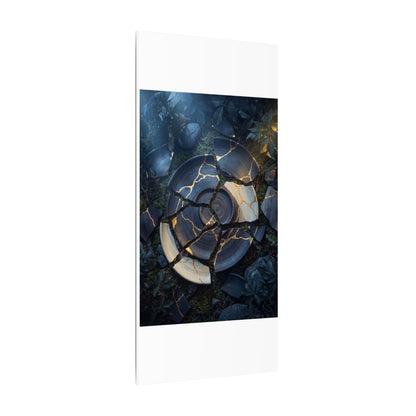 Resilient Broken Pottery Canvas Art - Gold Vein Kintsugi