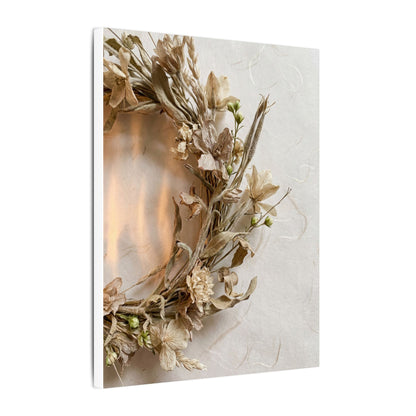Dried Flowers Japanese Pattern Canvas Art | Neutral Japandi Art
