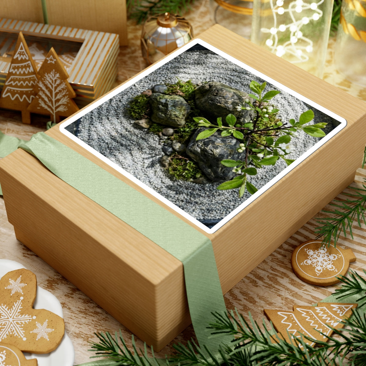 Spring Ceramic Bowl Karesansui Sticker | Serene Decor
