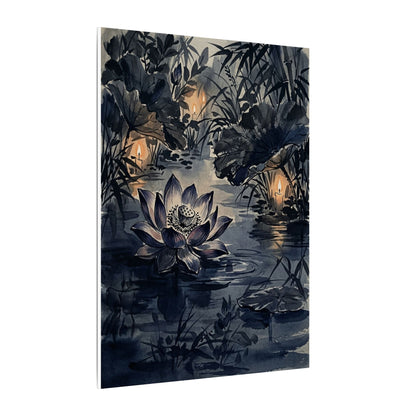 Fukinsei Lotus Flower Canvas Art - Zen Sumi E