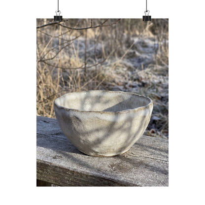 Elegant Ceramic Bowl Wall Art Print - Texture Japandi