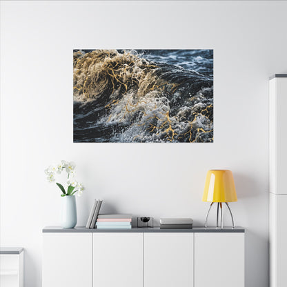 Ocean Wave Winter Canvas Art | Kintsugi Artful Design