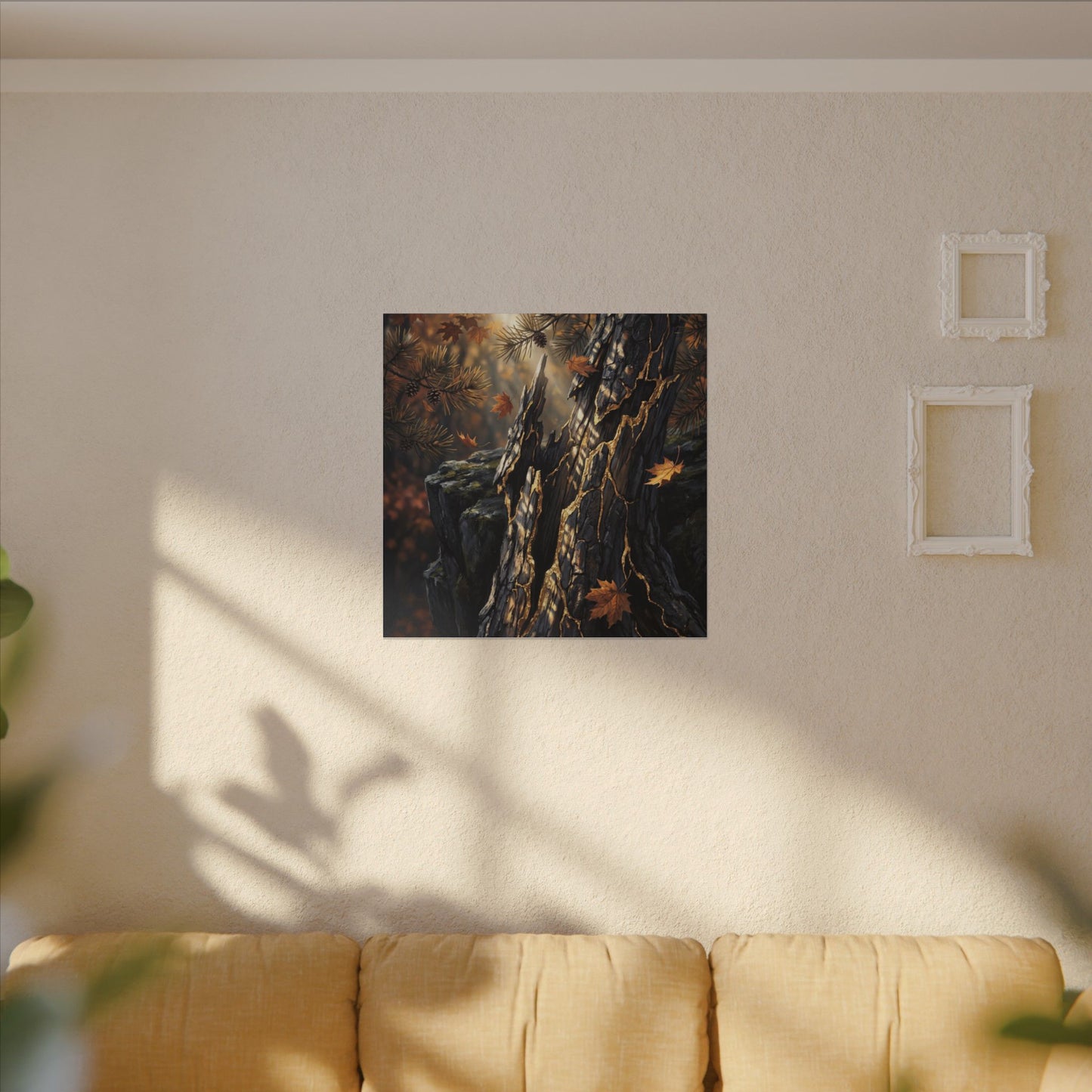 Pine Tree Autumn Canvas Art | Kintsugi Beautiful Design