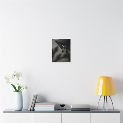 Paper Fold Moody Minimal Canvas Art | Luxurious Dark Japandi Art
