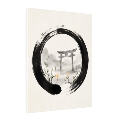 Spring Torii Gate Enso Canvas Art | Tranquil Decor