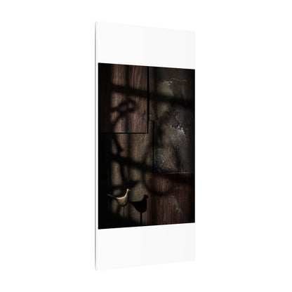 Dark Japandi Shadow Play in Candlelight | Dark Texture Canvas Art