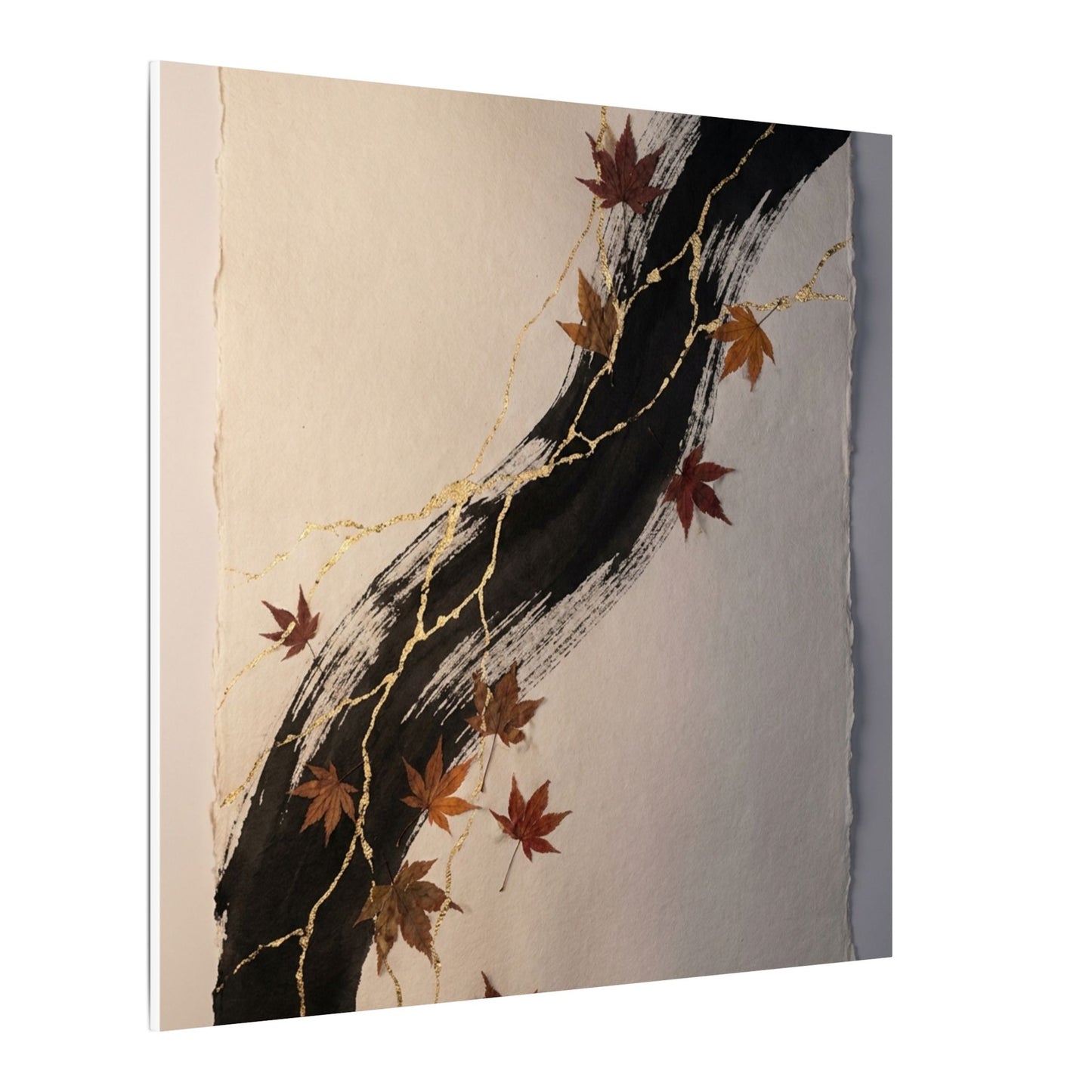 Dawn Ink Brushstroke Canvas Art - Kintsugi Ma