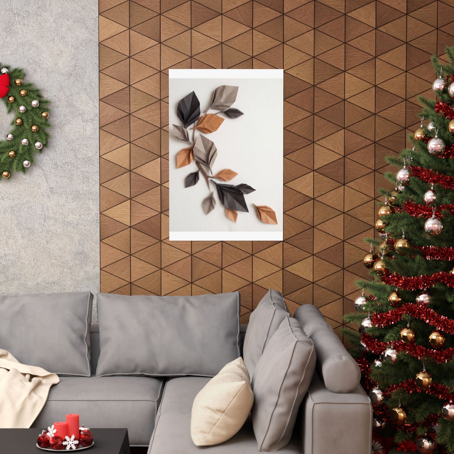 Paper Fold Wall Art Print | Autumn Japandi Minimal Line Art
