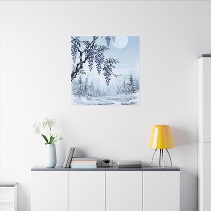 Seijaku Wisteria Canvas Art - Zen Sumi E