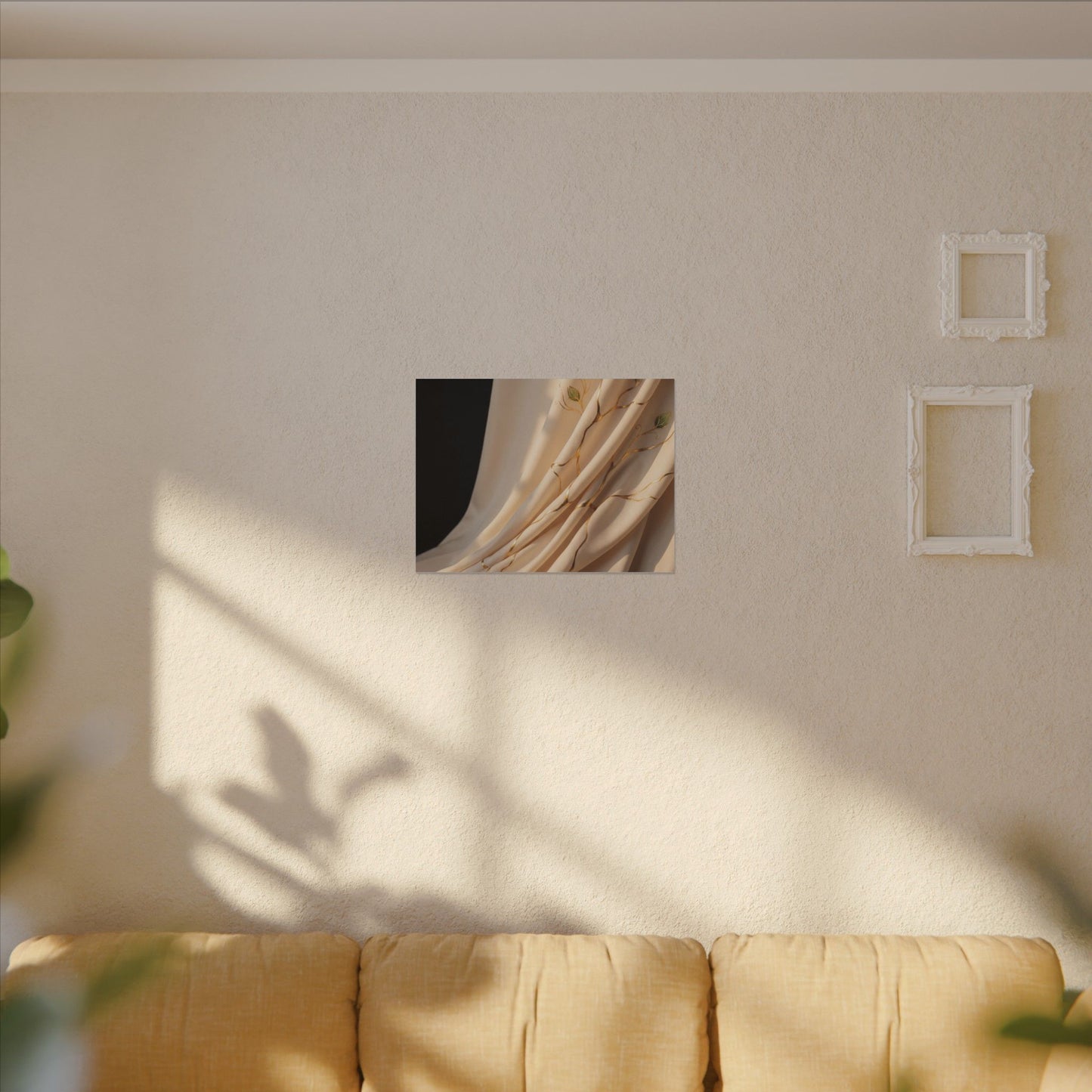 Golden Hour Silk Drape Canvas Art - Kintsugi Fukinsei