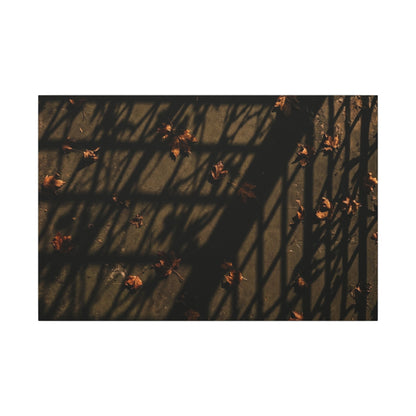 Dark Japandi Shadow Play in Golden Hour | Moody Minimal Canvas Art Art Print