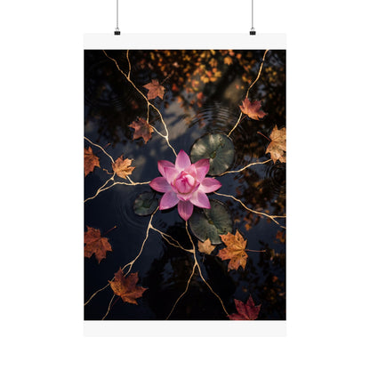 Dappled Lotus Flower Wall Art Print - Kintsugi Ma
