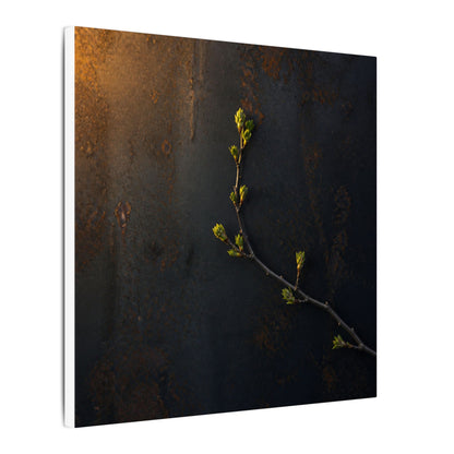 Dark Japandi Rust Patina in Golden Hour | Moody Minimal Canvas Art