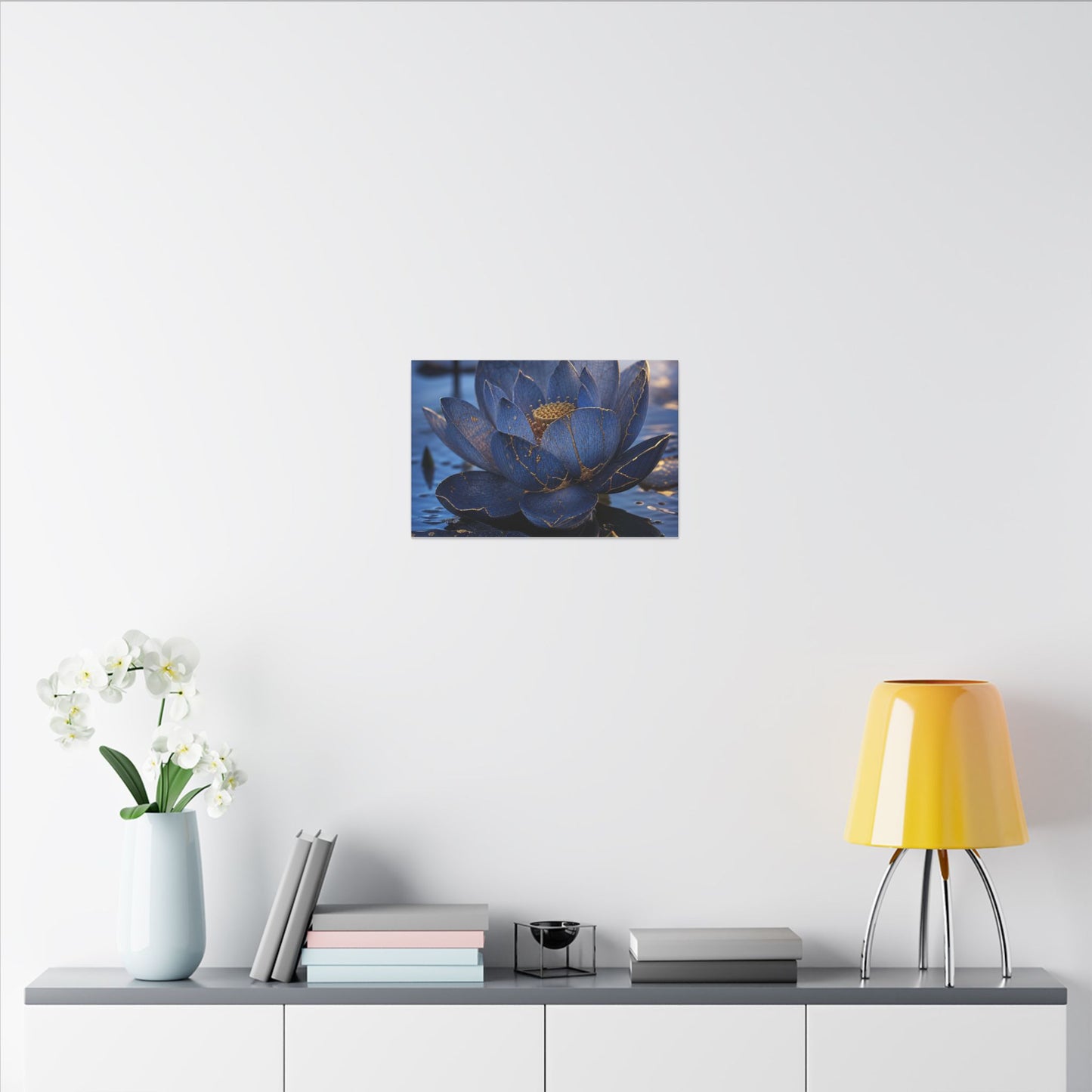 Kintsugi Lotus Flower in Dawn | Broken Beauty Canvas Art
