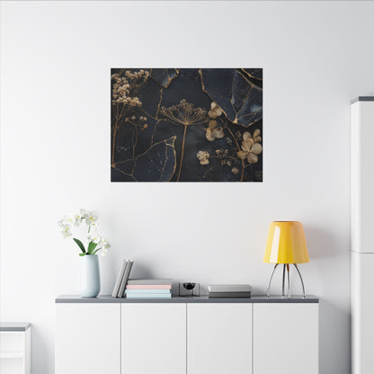 Philosophical Dried Flowers Canvas Art - Broken Beauty Kintsugi