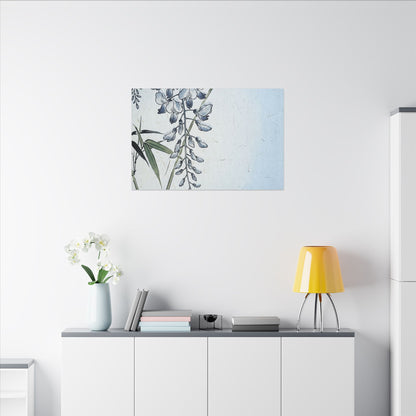 Zen Wisteria in Moonlight | Ukiyo E Inspired Canvas Art