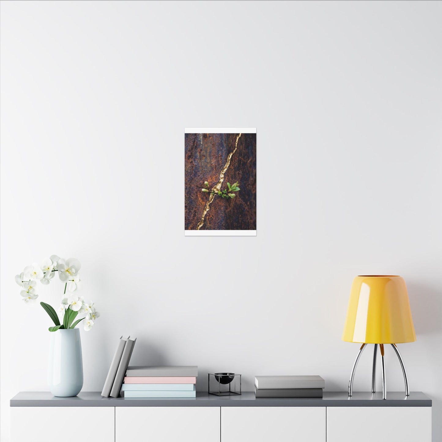 Overcast Rust Patina Canvas Art - Kintsugi Datsuzoku