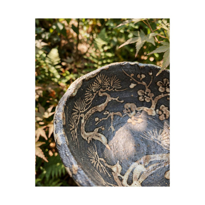 Ceramic Bowl Summer Wall Art Print | Japandi Warm Design
