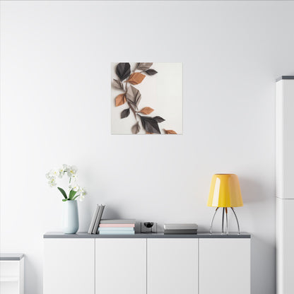 Paper Fold Autumn Canvas Art | Japandi Earthy Design